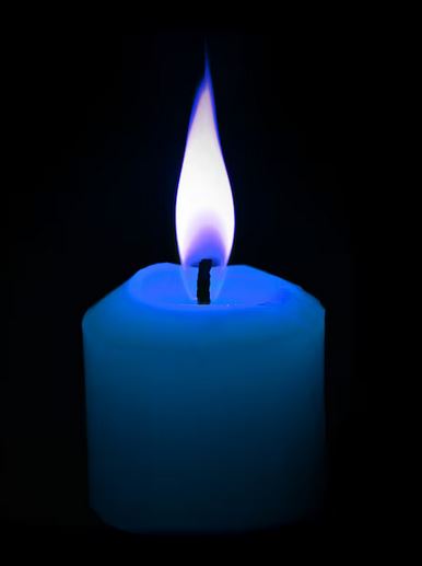 blaue Kerze